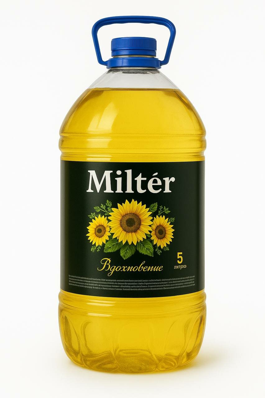 Масло Milter, подсолнечное, рафинированное, дезодарированное, 5 л