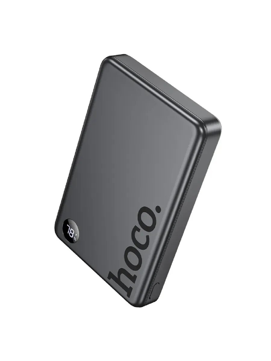 Портативный аккумулятор Hoco Q34, 10000 мАч, быстрая зарядка, серый, magsafe — фото 1