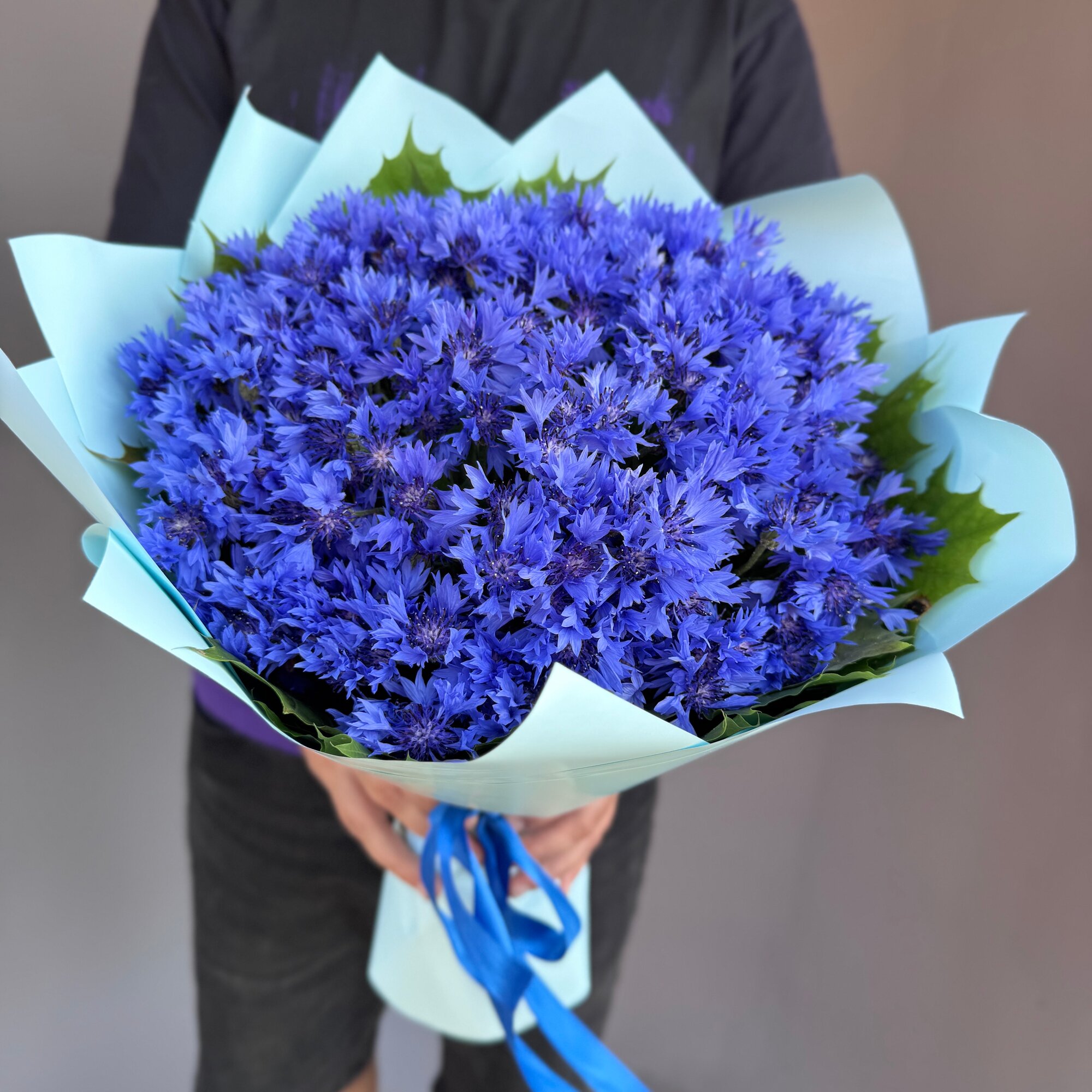 Васильки 75 шт d=27 см, h=37 см арт. RO13776 кват Простороза. ру