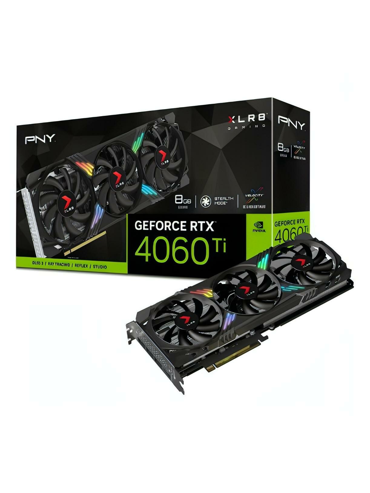 Видеокарта PNY RTX 4060 Ti 8GB XLR8 Gaming VERTO EPIC-X RGB Trip (VCG4060T8TFXXPB1)
