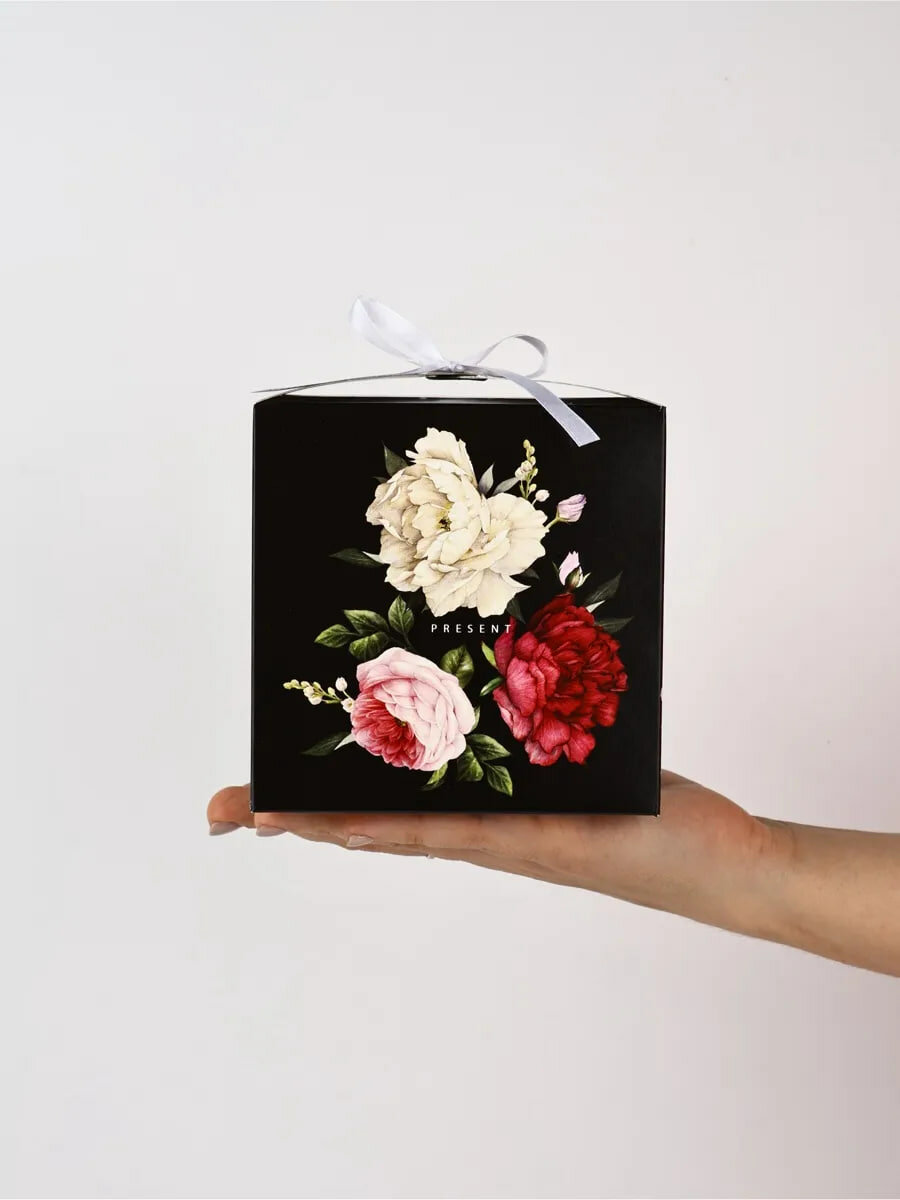 Подарочная коробка "праздничная", для упаковки подарков. 12*12*12 — фото 1