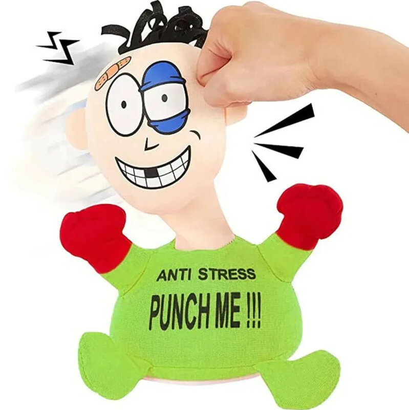 Игрушка антистресс Ударь меня, мягкая кукла Punch Me, разноцветная, для детей и взрослых