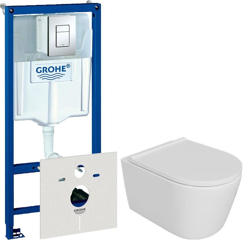 Комплект 2 в 1 Унитаз подвесной DIWO Архангельск 0800 / Комплект Grohe Rapid SL 38775001
