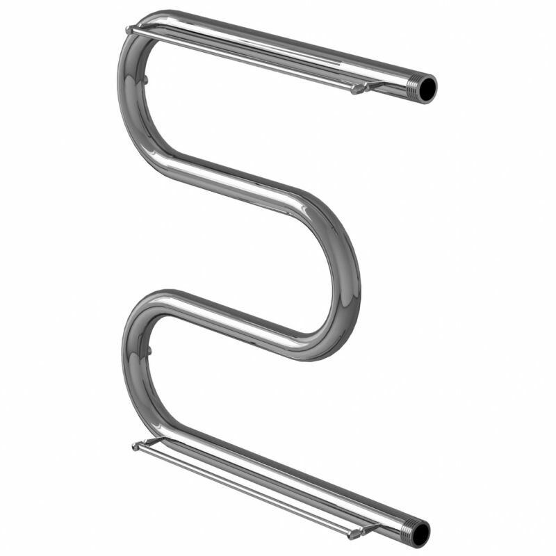 Полотенцесушитель водяной М-образный 50х50 см (подключение 1' дюйм с полкой)