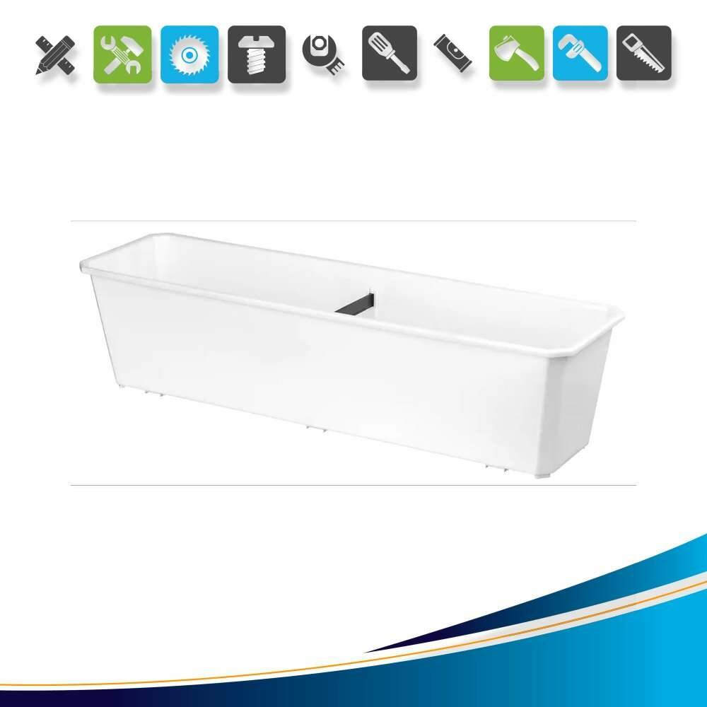 Ящик балконный Idiland 60x17x15 см v10.5 л пластик белый