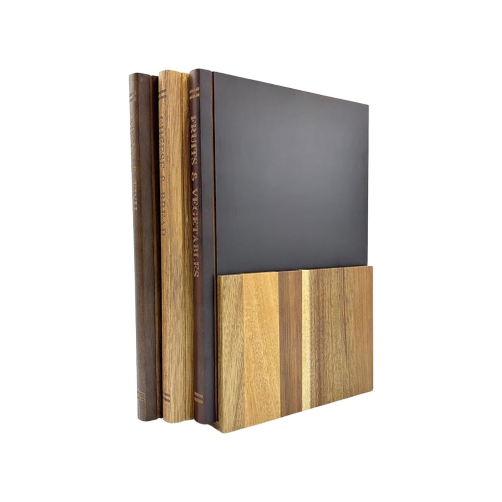 Набор разделочных досок в виде книг массивная доска из ореха с подставкой разделочная доска-книга