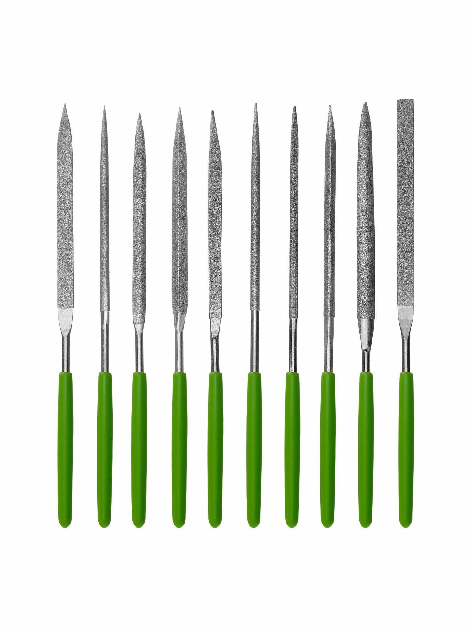 Набор надфилей алмазных 140 х 70 х 3 мм, 10 шт Сибртех 158357