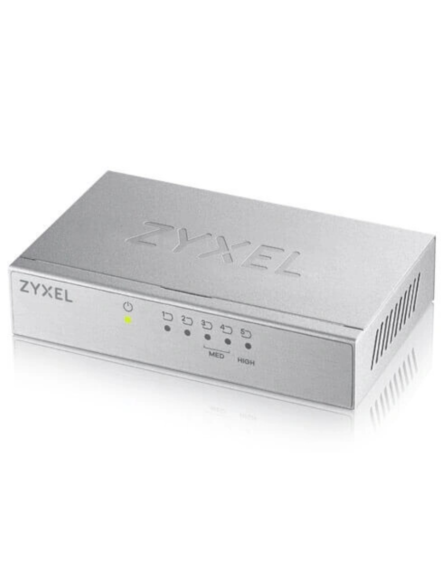 Коммутатор ZYXEL GS-105B v5 5 портов 1000 Мбит/с, настольный, металлический корпус