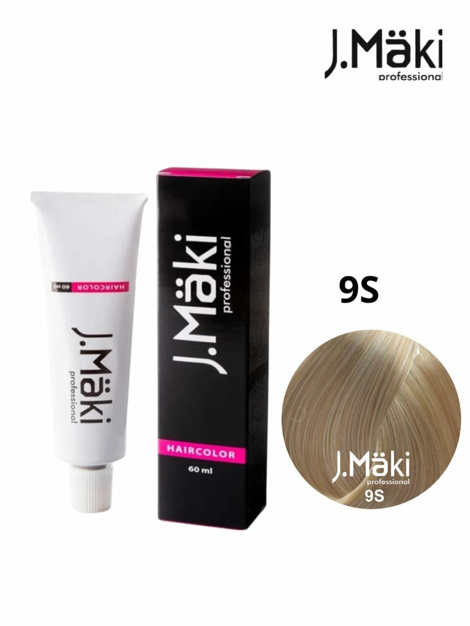 J.Maki 9S Песочный блондин; cтойкая краска для волос 60 мл