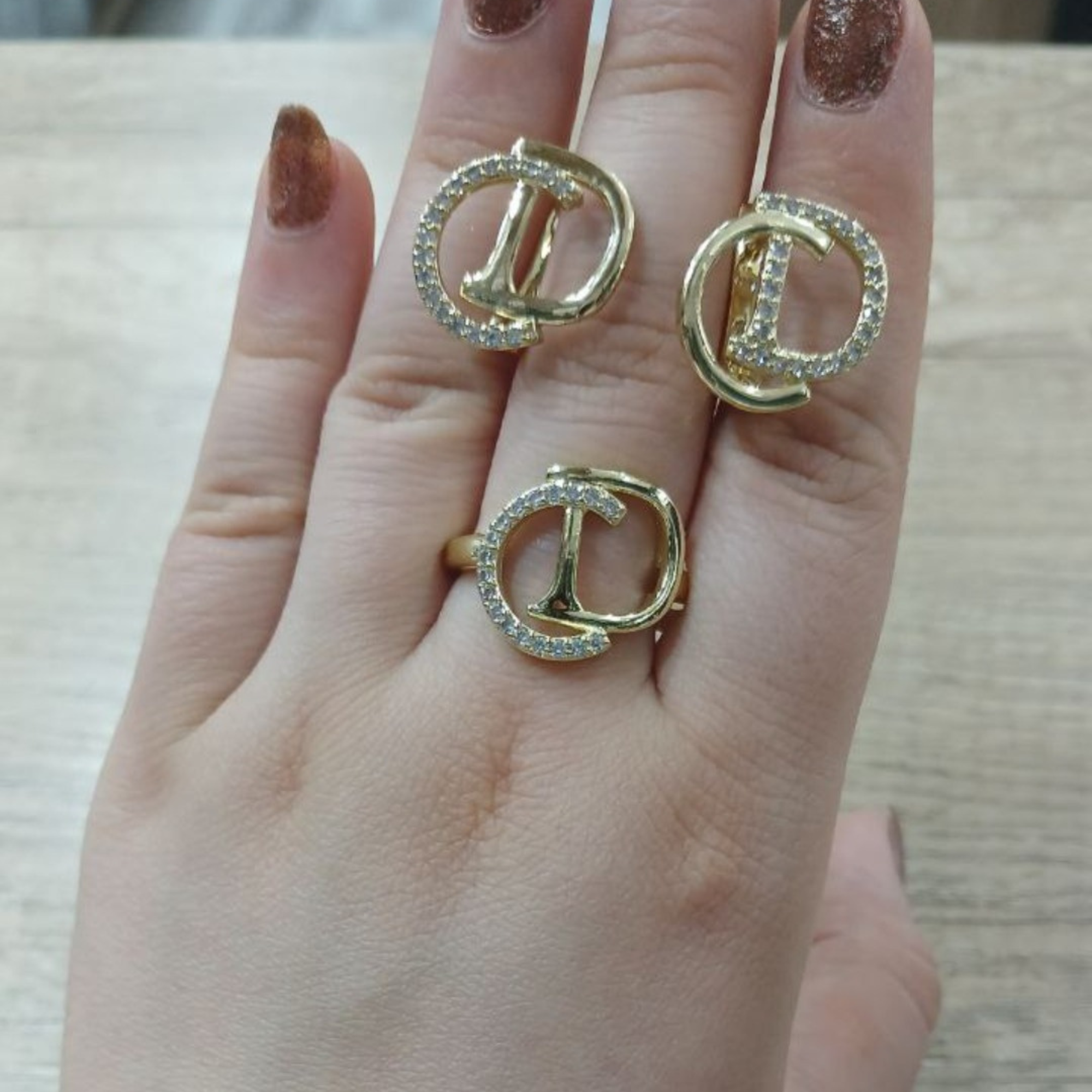 Комплект бижутерии: кольцо, аквамарин