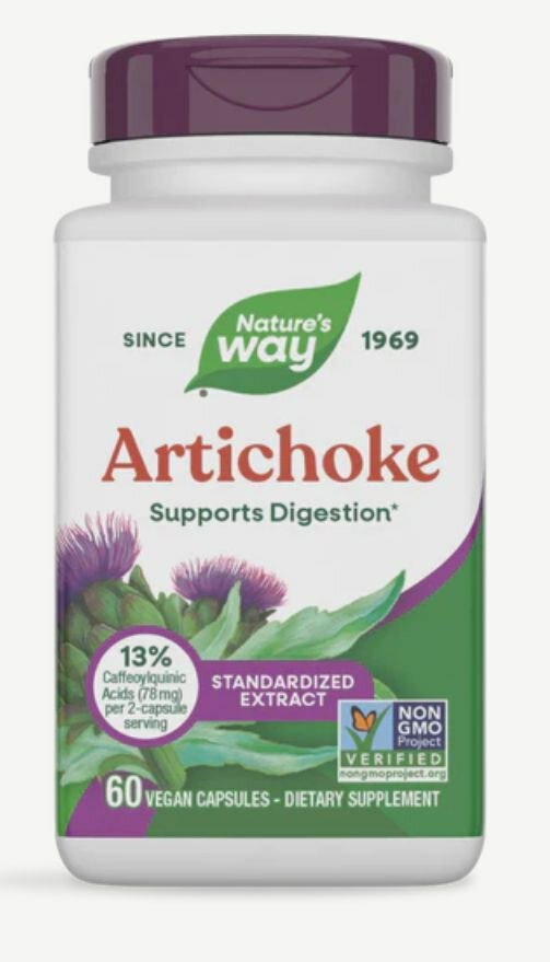 Артишок 600мг 60 капсул, Разгрузка печени при спортивных нагрузках, Чище обмен → больше энергии, Контроль холестерина и сахара