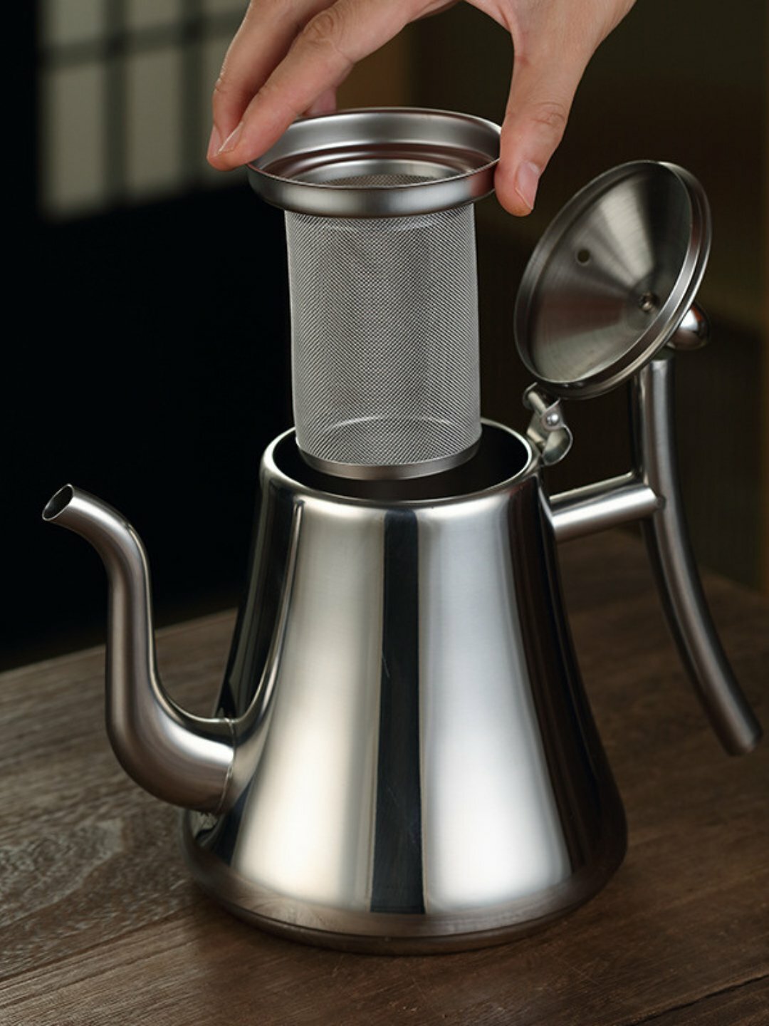 Чайник для заваривания чая, для всех видов печей, металлический, индукционный, 1.8л