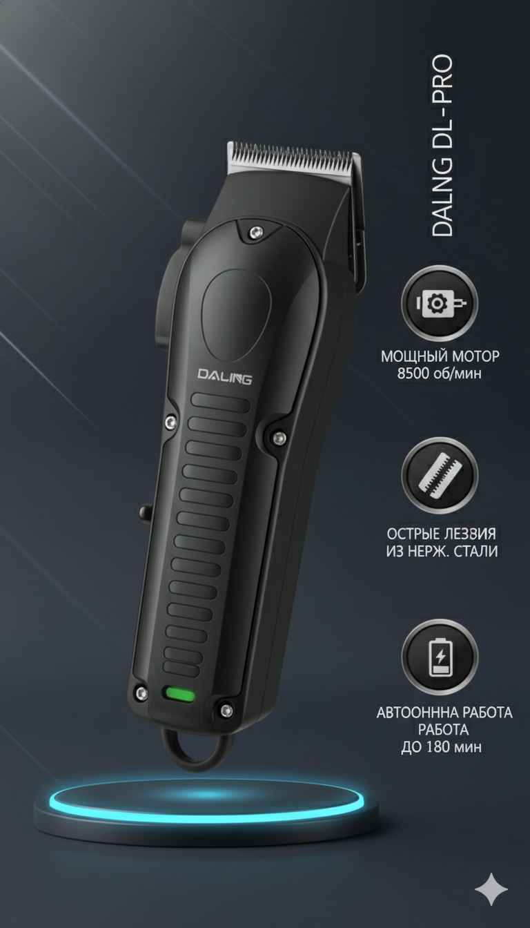 Машинка-триммер "Без бренда", для стрижки волос, бороды и усов,