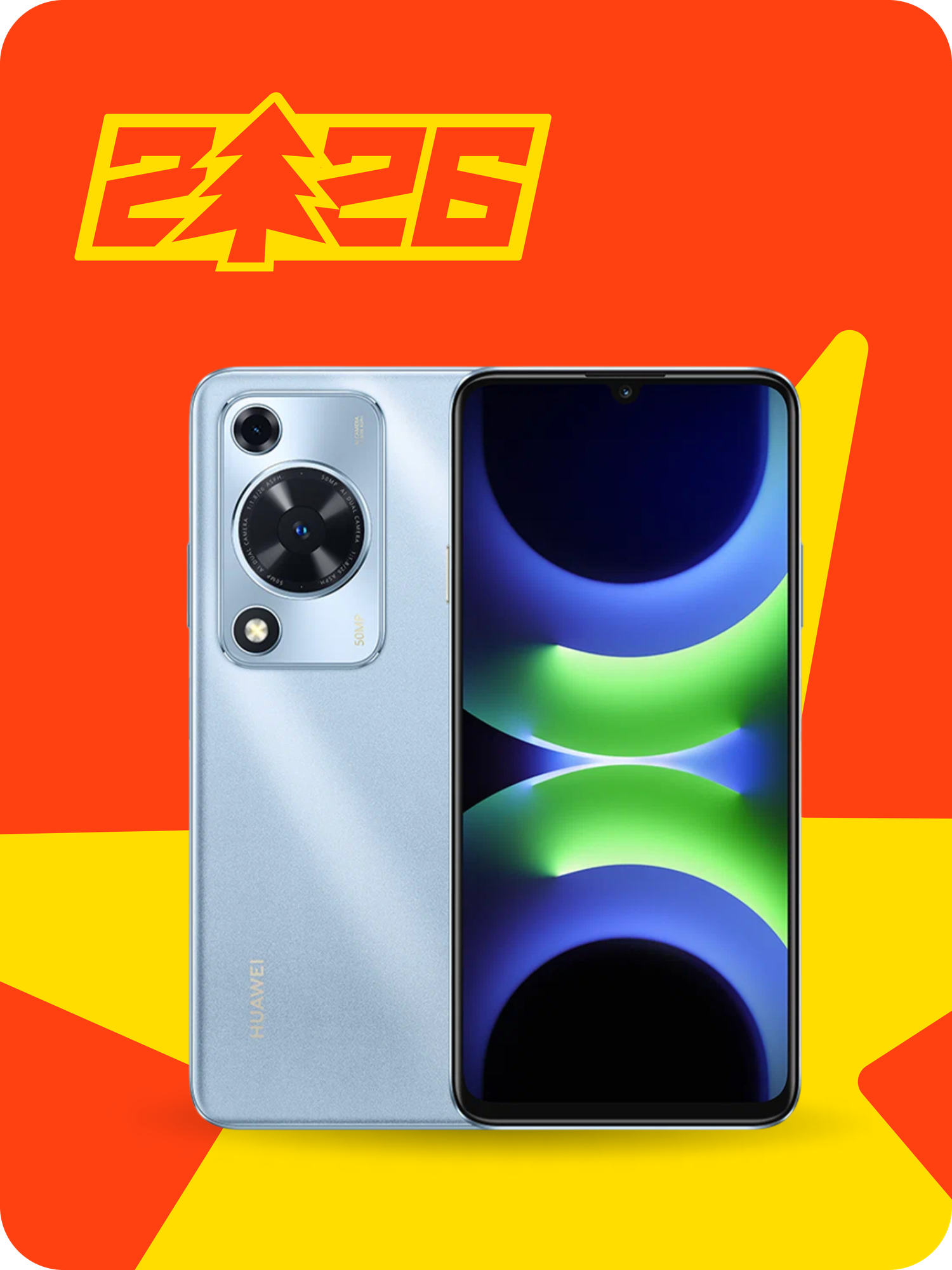 Смартфон HUAWEI Nova Y72S Голубой, 8/128 ГБ, 50+8 МП, 6000 мА/ч, SuperCharge 22,5 Вт, IMEI