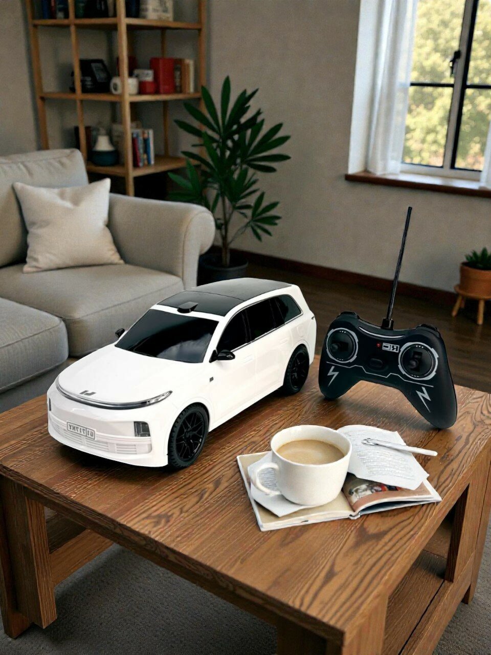 Машинка Li 9 на пульте управление белая идеальный подарок для — фото 1