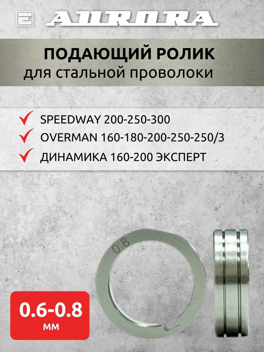 Ролик Aurora сталь 0.6-0.8мм /SPEEDWAY 200-250-300 OVERMAN 160-180-200-250-250/3