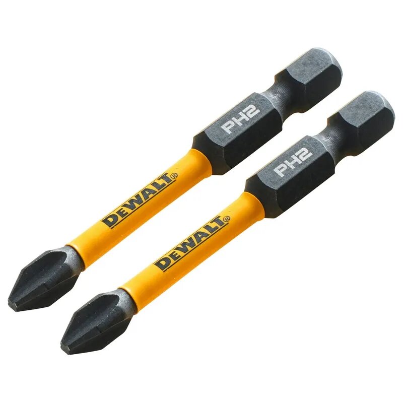 Биты ударные DeWALT PH2 57мм 2шт. DT70532T-QZ — фото 1