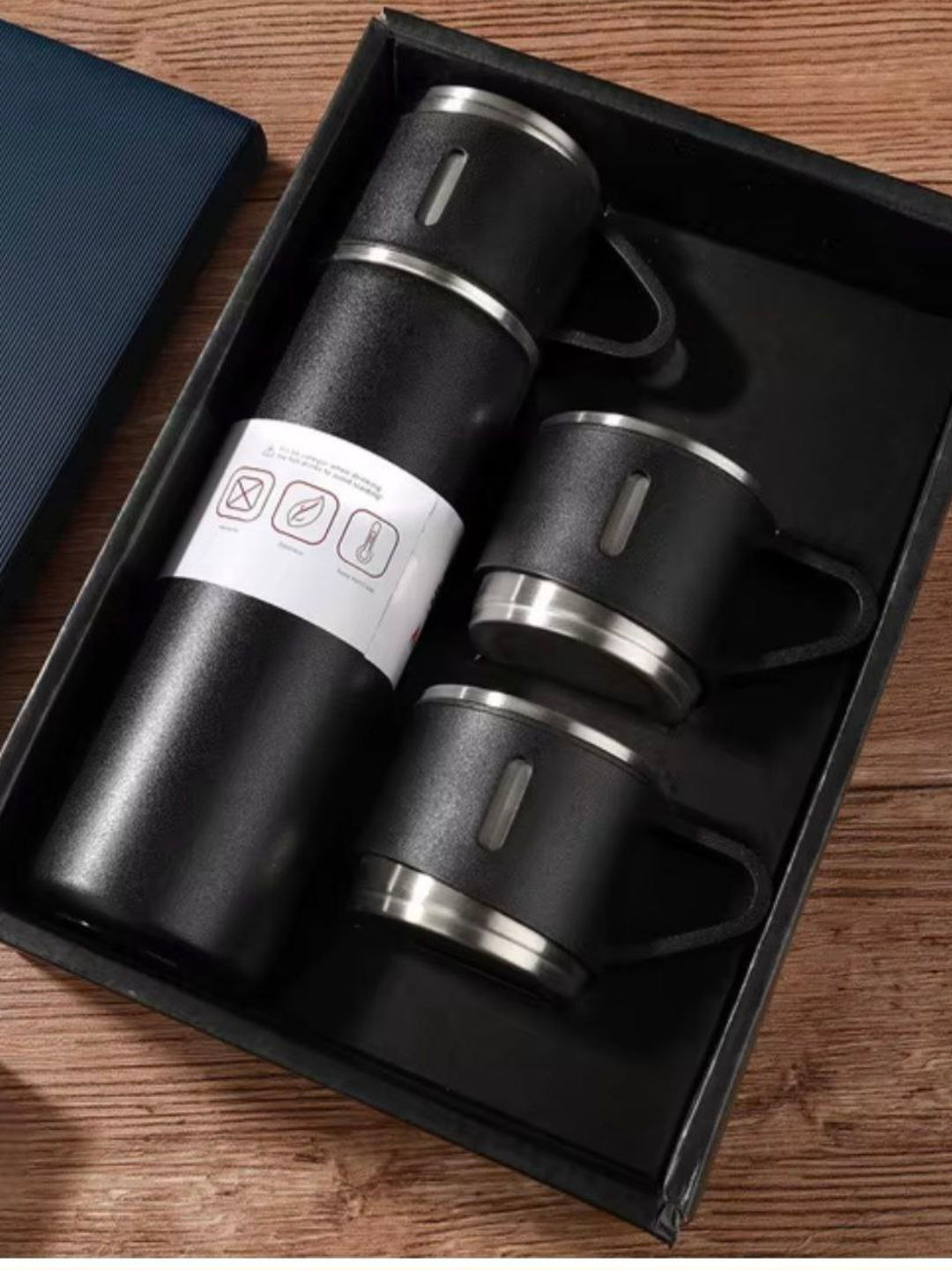 Термос - термокружка, подарочный набор из 3 чашек, 500 мл Современный набор термосов — фото 1