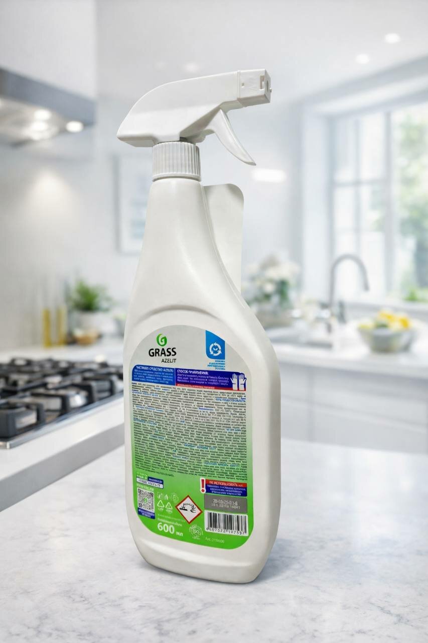 GRASS Azelit Антижир для кухни, плит и духовок, спрей 600 мл — фото 1