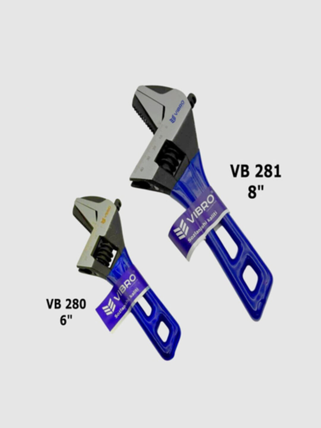 Vibro Развадной ключ 8 VB281 Разводной ключ (универсальный) Ключ разводной дюймовая шкала, эргономичная ручка