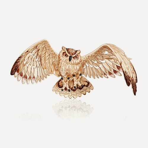 Изображение товара Брошь, красное золото, 585 проба, эмаль