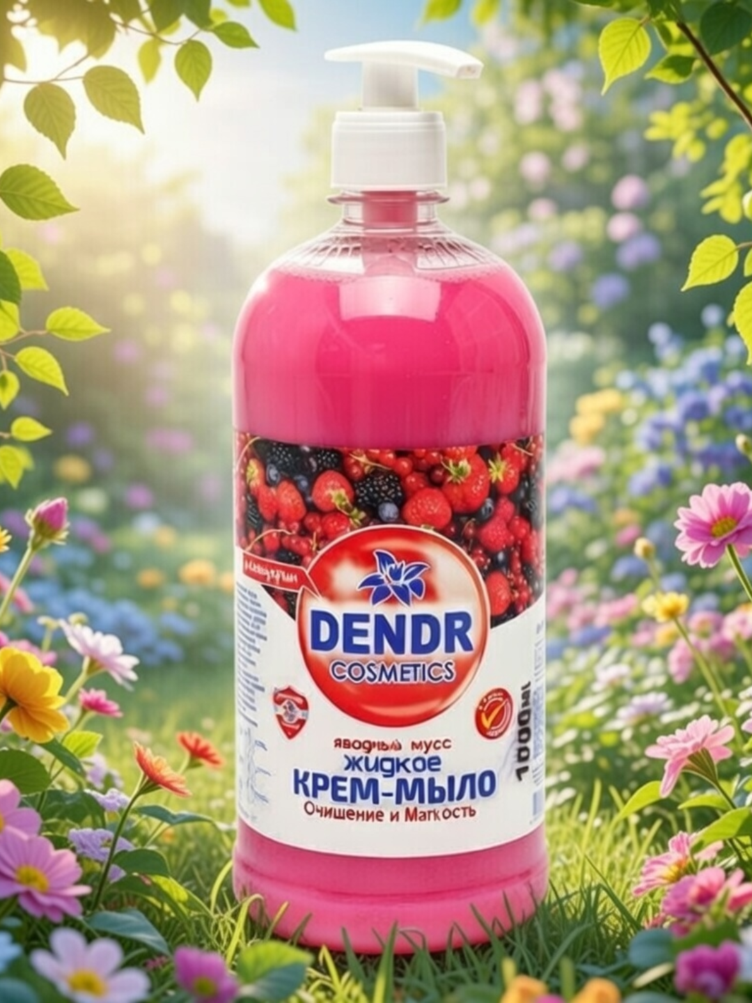 Мыло жидкое DENDR Care, антибактериальное, с инжирным ароматом, 1000мл — фото 1