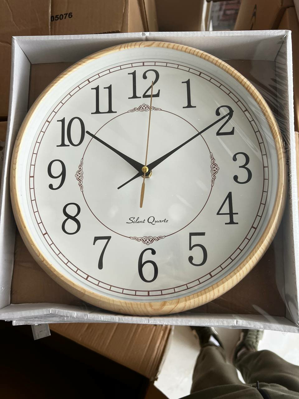 Настенные часы, кварцевые, винтажные, с ретро-дизайном, бежевые