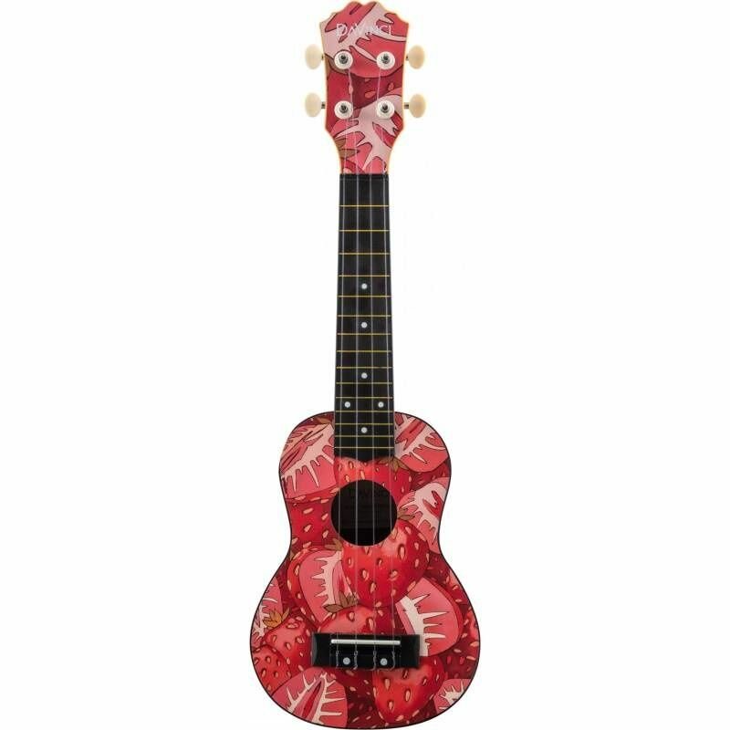 DAVINCI VINS-20BERRY укулеле сопрано с принтом сочной красной клубники