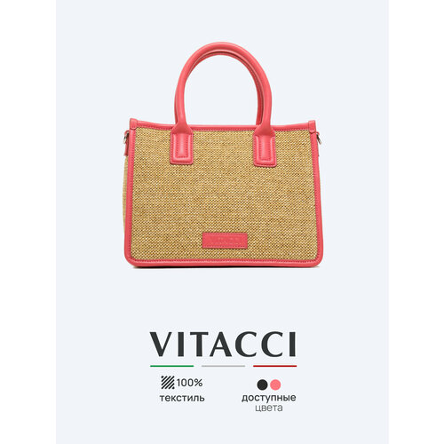 фото Сумка тоут vitacci, розовый