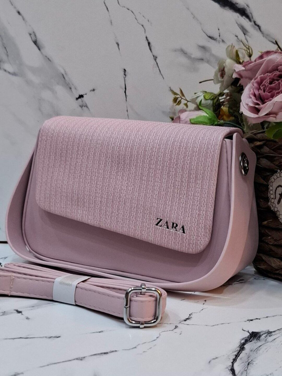 Сумка  ZARA, розовый