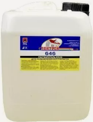 Изображение товара Растворитель Р-646 Лонтрек 10л для Разбавления Нитролаков, Нитрокрасок, Нитроэмалей / Lontrek.