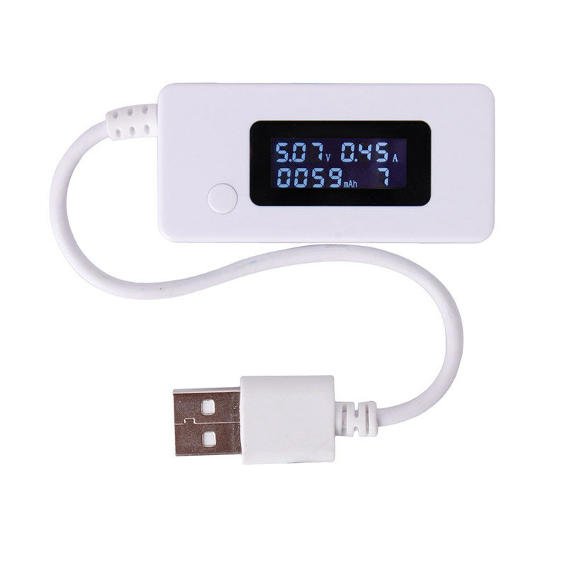 USB зарядное устройство емкость ток напряжение тестер метр для телефона power bank