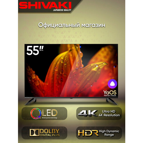 Телевизор SHIVAKI S55QY QLED 4K 55 голосовое управление 35706₽