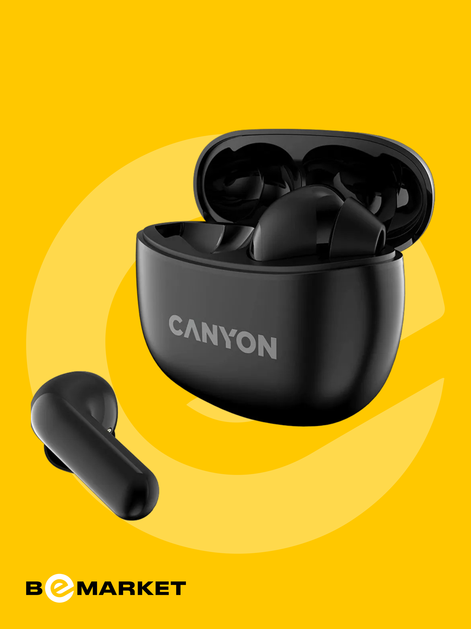 Беспроводные наушники Canyon TWS-5 Black Bluetooth 5.3 True wireless — фото 1