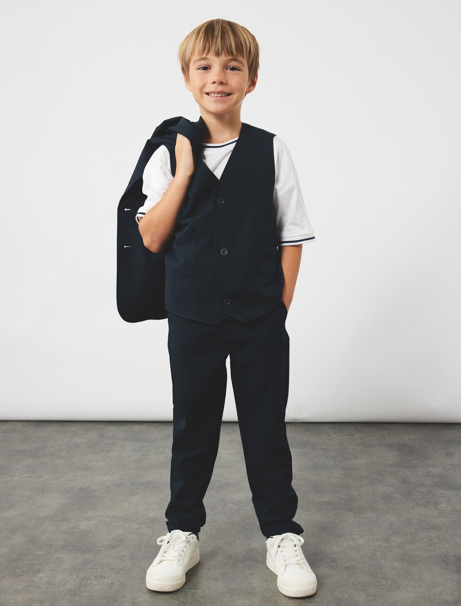 Брюки школьные KOTON размер 9-10 лет темно-синий