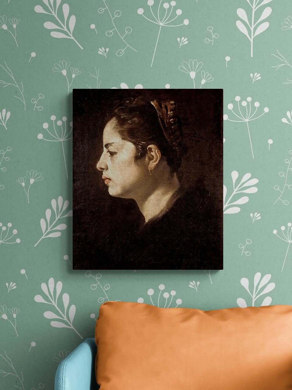 Диего Родригес де Сильва-и-Веласкес "Голова девочки". Картина 50х40 — фото 1