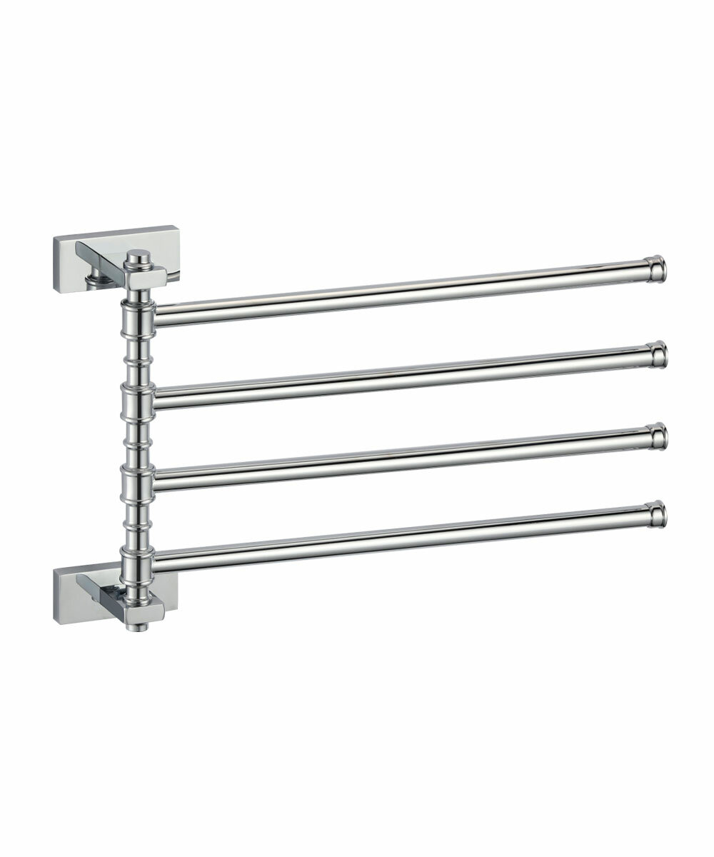 Полотенцедержатель для ванной от бренда Ganzer четверной поворотный GZ88014 хром