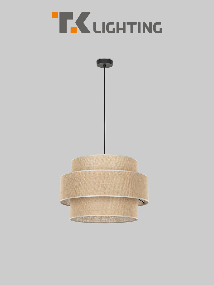 Подвесной светильник TK Lighting Calisto 5402  E27  3 15 Вт  цвет коричневый  диаметр 50 см