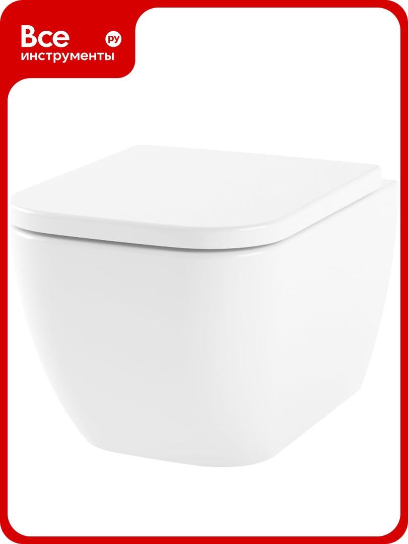 Безободковый подвесной унитаз Lavinia Boho One в наборе 2 в 1 3302004R