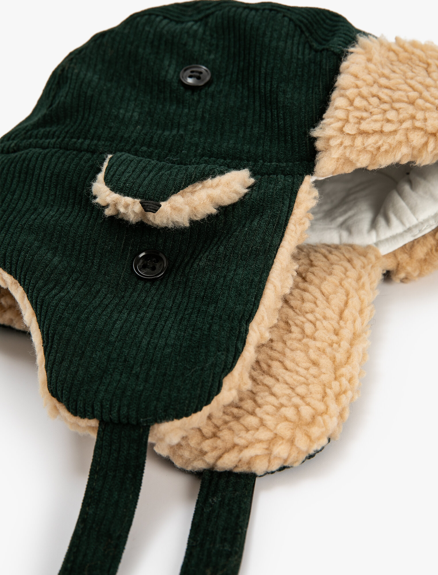 Шапка KOTON для мальчиков, размер универсальный - one size, хаки — фото 1