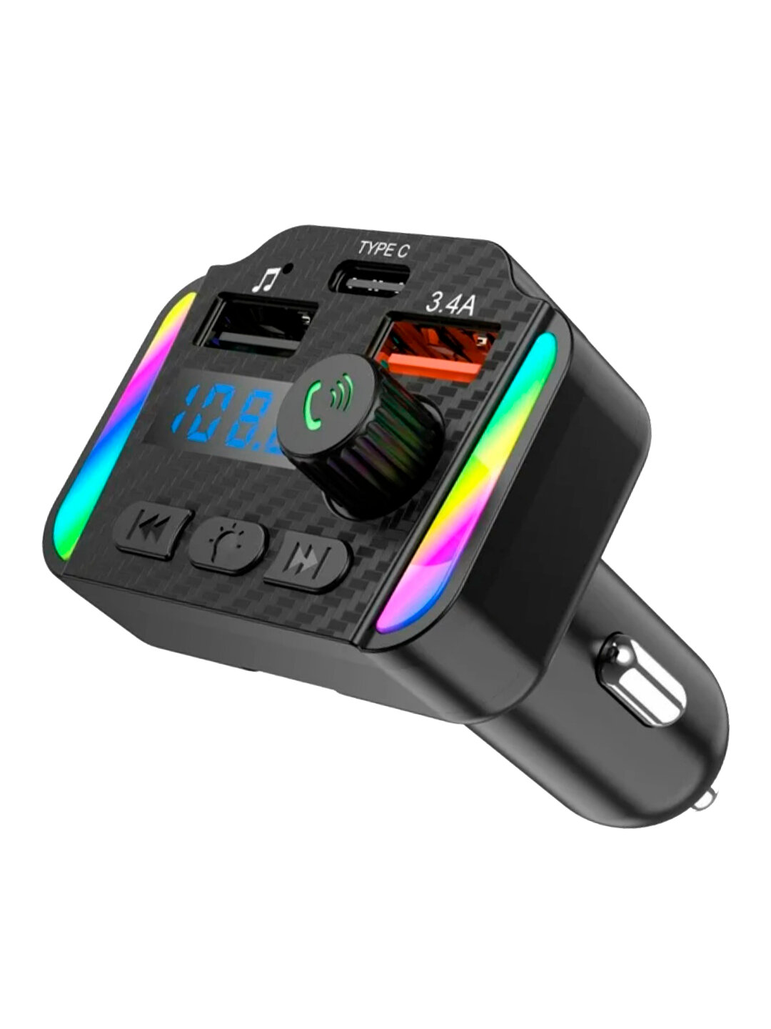 FM трансмиттер и Bluetooth MP3 плеер с зарядкой PD M82 для автомобиля — фото 1