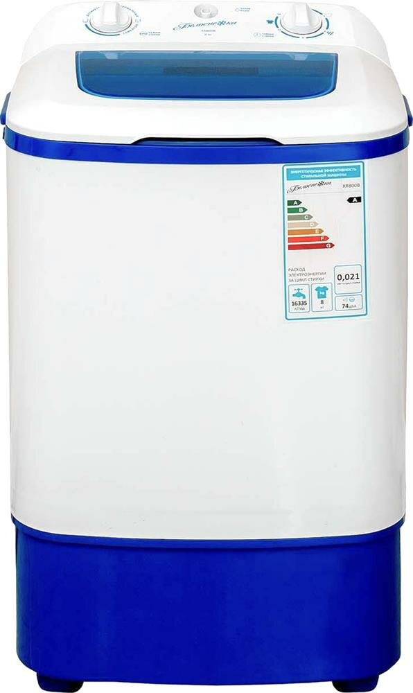 Стиральная машина полуавтомат белоснежка XR800B, макс. загрузка 8.00 кг, белый, синий