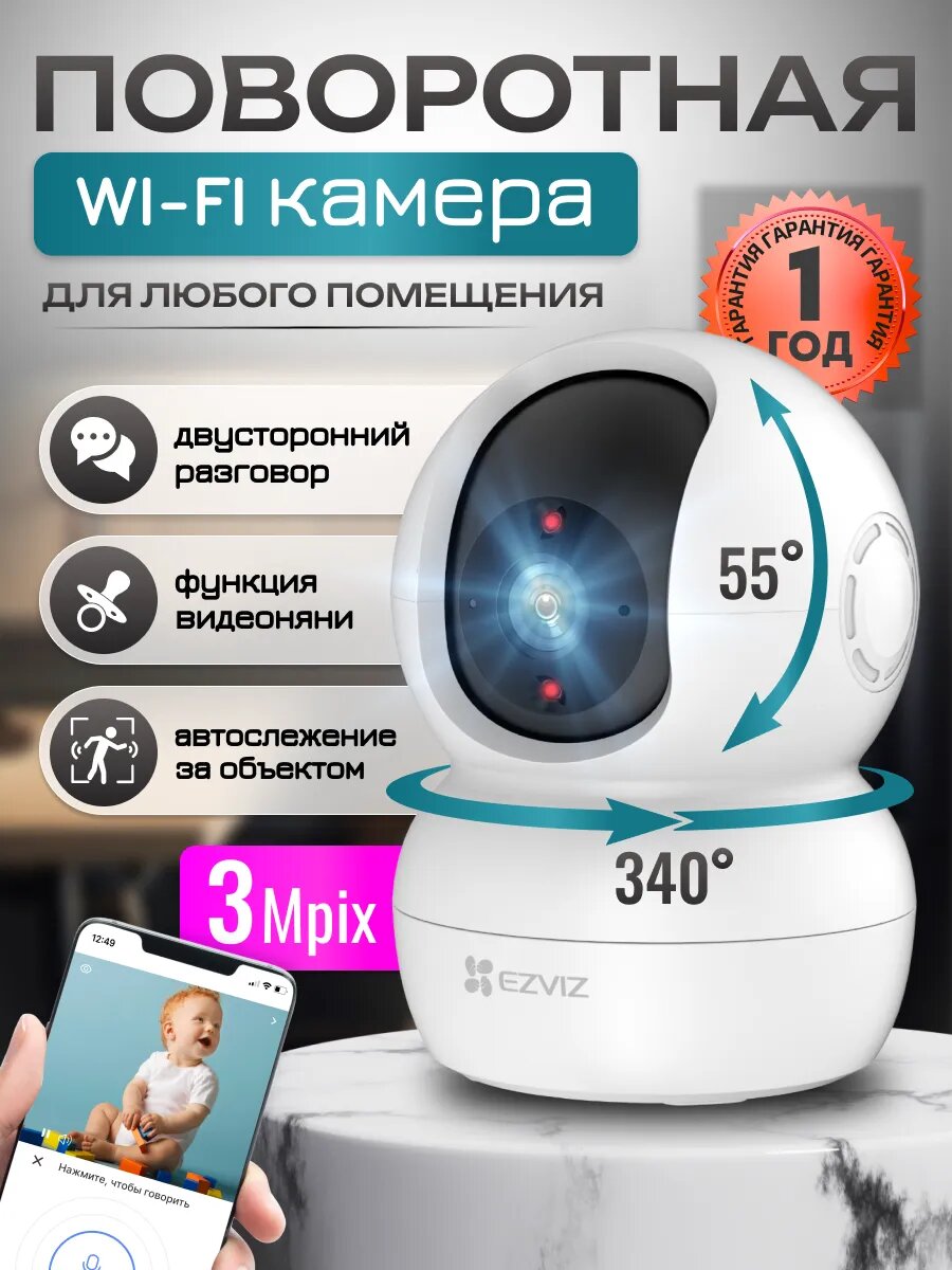 Камера видеонаблюдения для дома wi-fi маленькая видеоняня