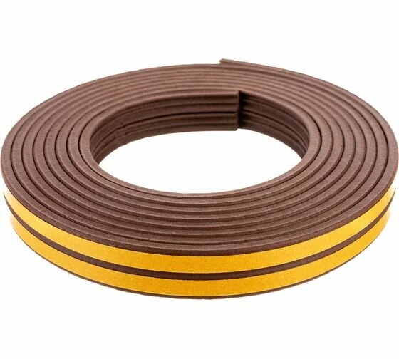 Самоклеящийся уплотнитель Sila E-профиль 6 м коричневый