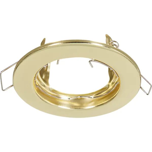 Светильник точечный встраиваемый под отверстие 70 мм GU5.3 цвет золото