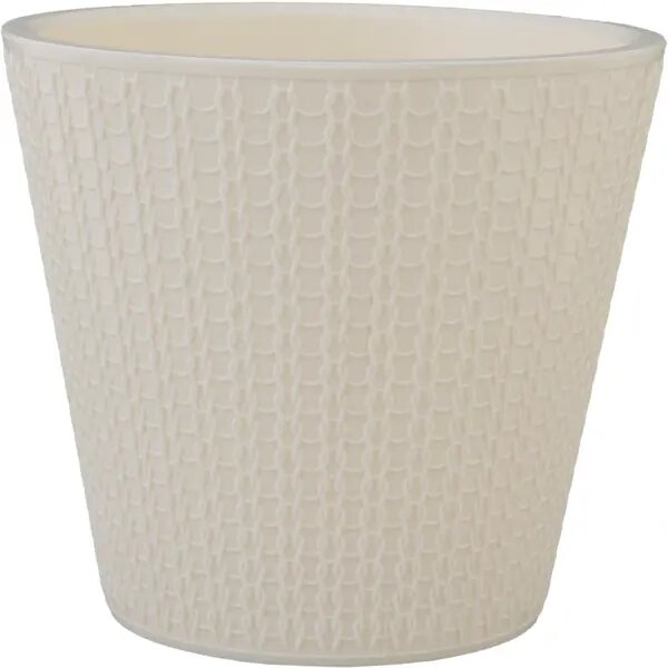 Горшок цветочный Ajur ø23 h20.8 см v5 л пластик сливочный