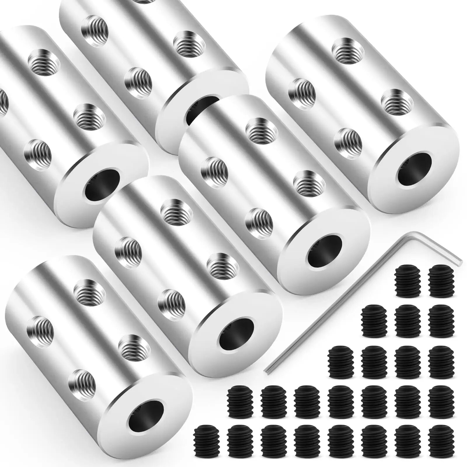 Стальная жесткая муфта вала 3/4/5/6/6,35/7/8/10/12 мм, 8mm to 8mm