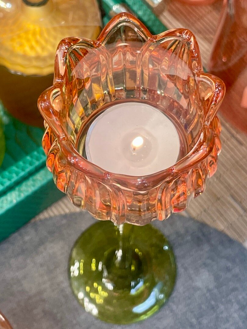 Подсвечник Тюльпан WERNER VOSS 55631 оранжевый 80x80х260h