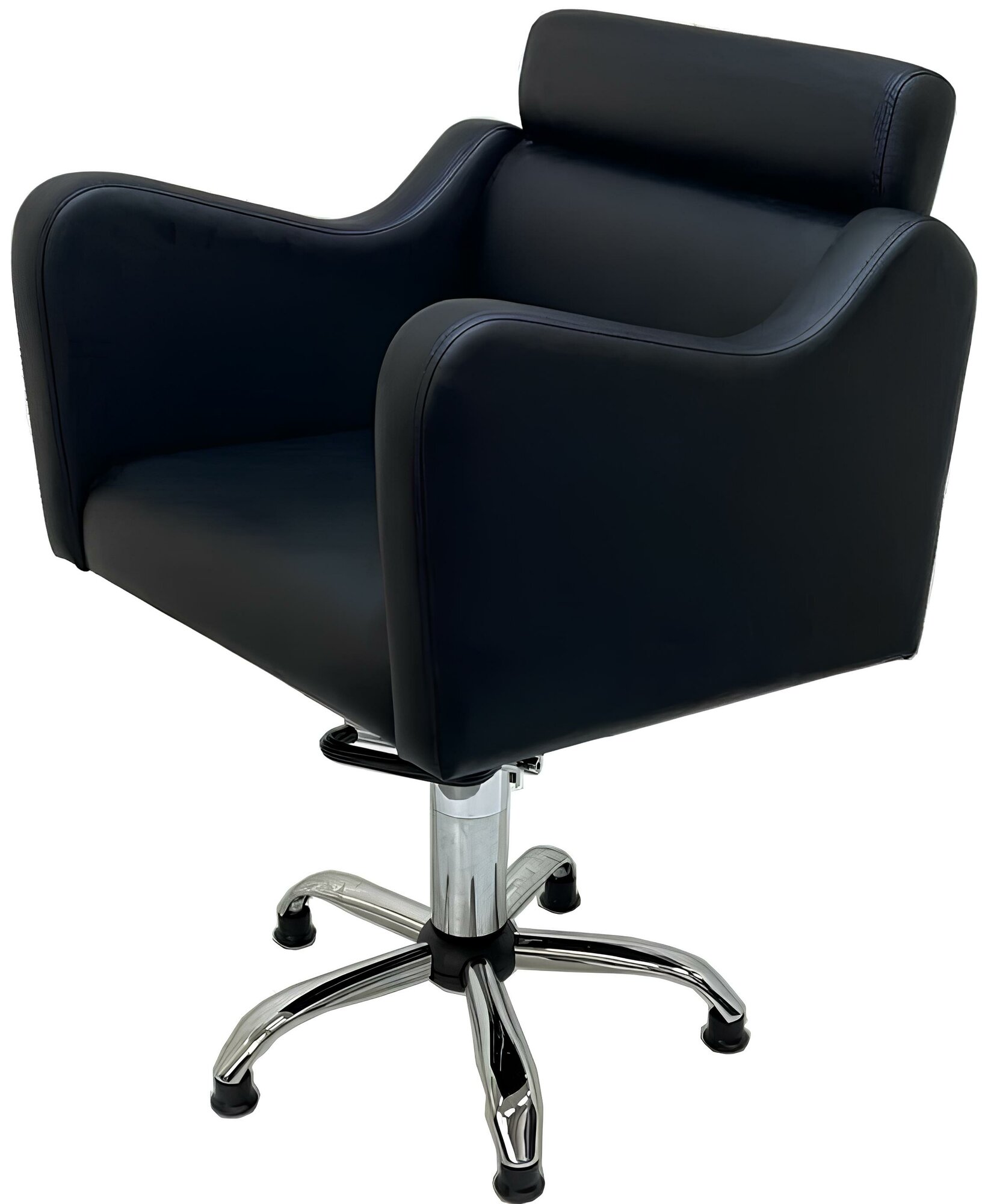 Парикмахерское кресло "Флора" черный цвет - основание пятилучье