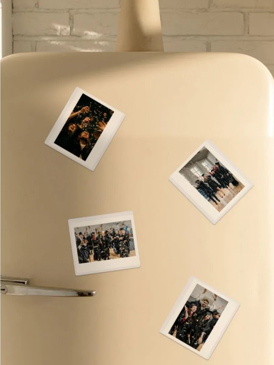 Рамки для Instax POLAROID магнитные резиновые белые для фотоаппарата Instax WIDE 5 штук — фото 1